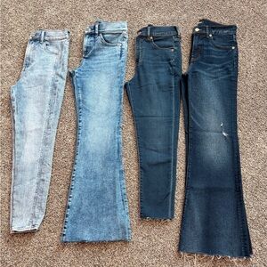 4 Pairs Express Stylish Women's Blue Jeans Collection